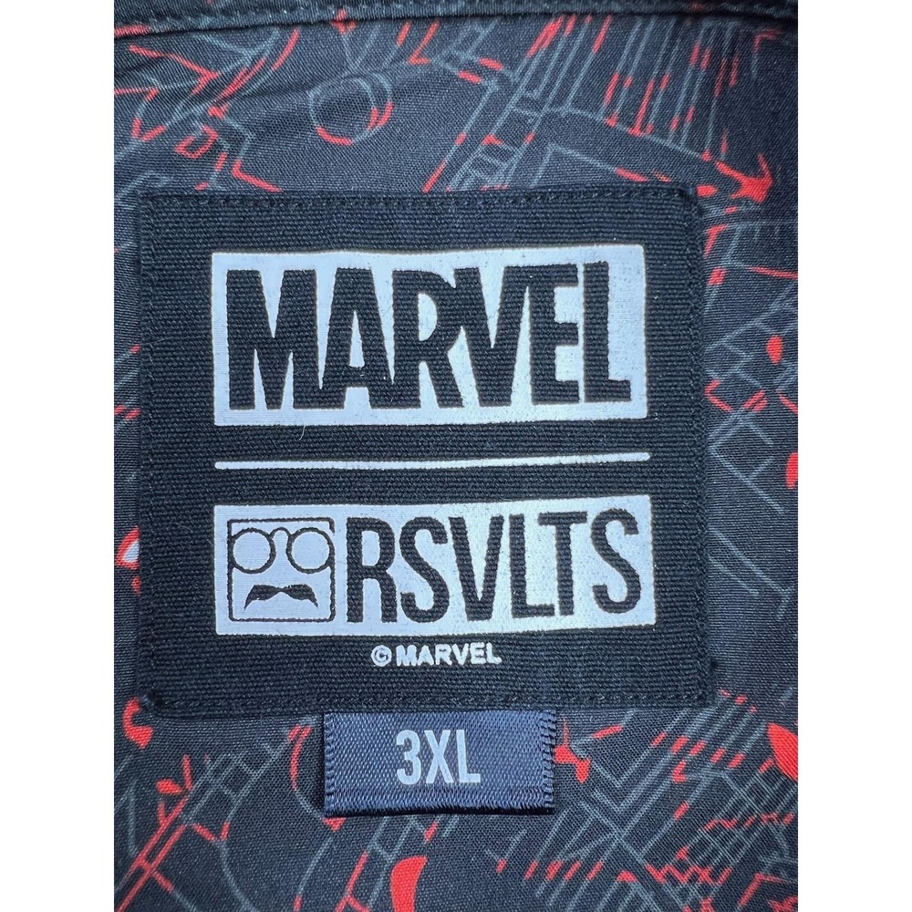 RSVLTS Shirt Mens 3XL Black Marvel Comics Spiderman Miles Morales S/S Button Up - Picture 5 of 9